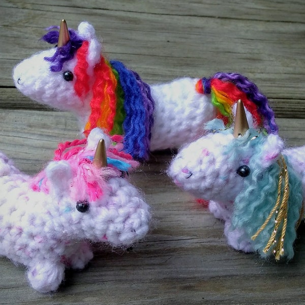 Crochet Unicorn Pattern - no sew eaay amigurumi PDF