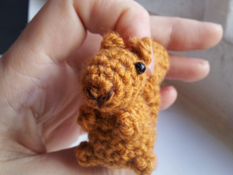 Crochet Squirrel Pattern amigurumi PDF pattern for simple cute red squirrel plush image 3