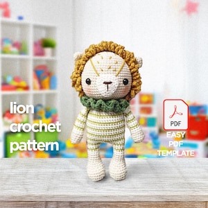 Lion Crochet Pattern / Amigurumi Lion Pattern PDF / Lion Crochet PDF Pattern /  Plush Lion Crochet Amigurumi Pattern / Kids Toy Pattern