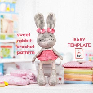 Bunny Crochet Pattern PDF Download / Crochet PATTERN Bunny, Amigurumi tutorial PDF in English / Amigurumi Bunny Pattern / Crochet Animals
