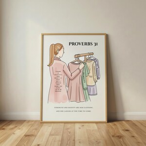 Proverbs 31 * Bible Verse Wall Art * Strength & Dignity Are Her Clothing