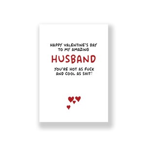 Funny Husband Valentine&#39;s Day Card | Husband Valentine&#39;s Day Card | Rude Valentines Card  | For Him | Husband Valentines Card