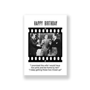 Cartão de aniversário engraçado | Cartão de feliz aniversário engraçado | Cartão de aniversário rude | Cartão de aniversário retrô | Cartão de aniversário vintage
