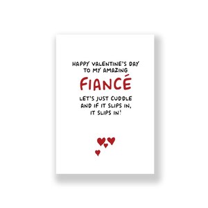 Carte de Saint-Valentin drôle | Saint-Valentin de fiancé | Carte de Saint-Valentin grossière | Carte de Saint Valentin drôle | Pour lui | pour elle | Fiancé