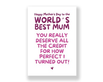 Tarjeta divertida para el Día de la Madre / Tarjeta atrevida para el Día de la Madre / Tarjeta grosera para el Día de la Madre / Feliz Día de la Madre / Tarjeta para mamá / Tarjeta para madre