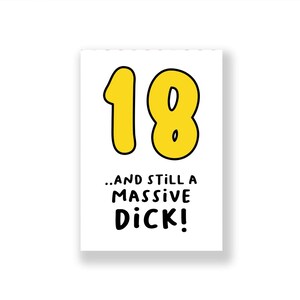 Divertente biglietto di auguri per il 18° compleanno / Divertente biglietto di auguri per il 18° compleanno / Biglietto di auguri di compleanno maleducato