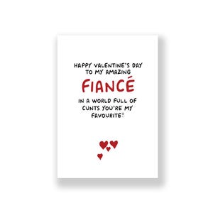 Carte de Saint-Valentin drôle | Saint-Valentin de fiancé | Carte de Saint-Valentin grossière | Carte de Saint Valentin drôle | Pour lui | pour elle | Fiancé