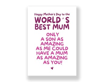 Tarjeta divertida para el Día de la Madre / Tarjeta atrevida para el Día de la Madre / Tarjeta grosera para el Día de la Madre / Feliz Día de la Madre / Tarjeta para mamá / Tarjeta para madre