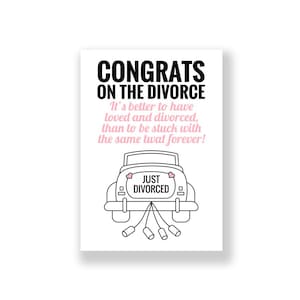 Funny Divorce Card | Divorce Card |  Happy Divorce Day | Separation Card