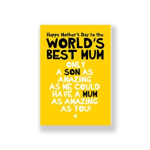 Funny Mother&#39;s Day Card | Cheeky Mother&#39;s Day Card | Rude Mother&#39;s Day Card | Happy Mother&#39;s Day | Mum Card | Mother Card | From Son