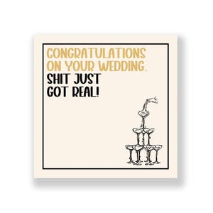 Funny Wedding Card | Wedding Card |  Happy Wedding Day | Congratulations Wedding  Card | Rude Wedding Card