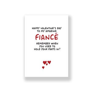 Carte de Saint-Valentin drôle | Saint-Valentin de fiancé | Carte de Saint-Valentin grossière | Carte de Saint Valentin drôle | Pour lui | pour elle | Fiancé