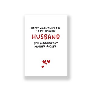 Funny Husband Valentine&#39;s Day Card | Husband Valentine&#39;s Day Card | Rude Valentines Card  | For Him | Husband Valentines Card