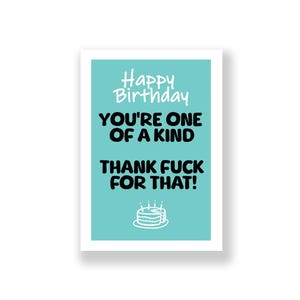 Funny Birthday Card | Funny Happy Birthday Card | Rude Birthday card