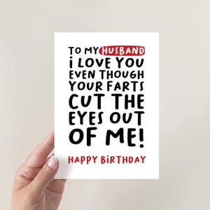 Funny Husband Birthday Card | Funny Happy Birthday Card | Rude Birthday card