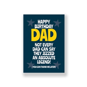 Divertente biglietto di auguri di compleanno per papà / Divertente biglietto di auguri di buon compleanno per papà / Biglietto di auguri di compleanno maleducato / Per papà