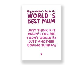 Tarjeta divertida para el Día de la Madre / Tarjeta atrevida para el Día de la Madre / Tarjeta grosera para el Día de la Madre / Feliz Día de la Madre / Tarjeta para mamá / Tarjeta para madre