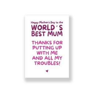 Funny Mother&#39;s Day Card | Cheeky Mother&#39;s Day Card | Rude Mother&#39;s Day Card | Happy Mother&#39;s Day | Mum Card | Mother Card | From Son