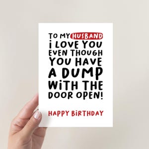 Funny Husband Birthday Card | Funny Happy Birthday Card | Rude Birthday card