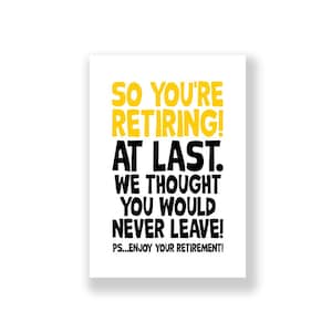 Funny Retirement Card | Happy Retirement Card | Retiring Card | Rude Retirement Card