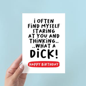 Funny Birthday Card | Funny Happy Birthday Card | Rude Birthday card