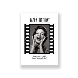 Cartão de aniversário engraçado | Cartão de feliz aniversário engraçado | Cartão de aniversário rude | Cartão de aniversário retrô | Cartão de aniversário vintage