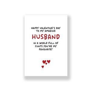 Funny Husband Valentine&#39;s Day Card | Husband Valentine&#39;s Day Card | Rude Valentines Card  | For Him | Husband Valentines Card