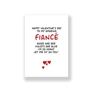 Carte de Saint-Valentin drôle | Saint-Valentin de fiancé | Carte de Saint-Valentin grossière | Carte de Saint Valentin drôle | Pour lui | pour elle | Fiancé