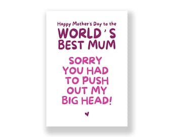 Tarjeta divertida para el Día de la Madre / Tarjeta atrevida para el Día de la Madre / Tarjeta grosera para el Día de la Madre / Feliz Día de la Madre / Tarjeta para mamá / Tarjeta para madre