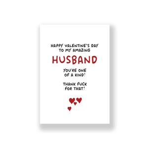 Funny Husband Valentine&#39;s Day Card | Husband Valentine&#39;s Day Card | Rude Valentines Card  | For Him | Husband Valentines Card