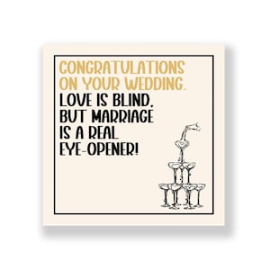 Funny Wedding Card | Wedding Card |  Happy Wedding Day | Congratulations Wedding  Card | Rude Wedding Card