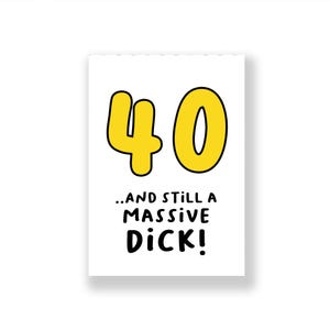 Grappige 40e verjaardagskaart | Grappige gelukkige 40e verjaardagskaart | Onbeleefde verjaardagskaart