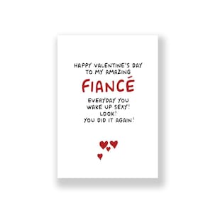 Carte de Saint-Valentin drôle | Saint-Valentin de fiancé | Carte de Saint-Valentin grossière | Carte de Saint Valentin drôle | Pour lui | pour elle | Fiancé