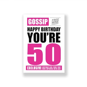 cinquantième carte d'anniversaire drôle | Joyeux cinquantième anniversaire drôle | Carte d'anniversaire grossière