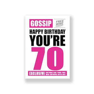 70ème carte d'anniversaire drôle | Joyeux 70ème anniversaire drôle | Carte d'anniversaire grossière