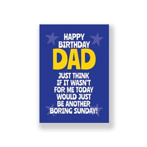 Divertente biglietto di auguri di compleanno per papà / Divertente biglietto di auguri di buon compleanno per papà / Biglietto di auguri di compleanno maleducato / Per papà