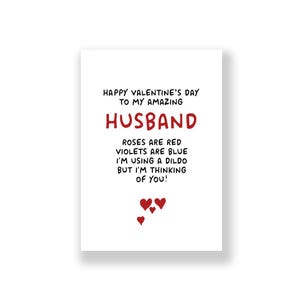 Funny Husband Valentine&#39;s Day Card | Husband Valentine&#39;s Day Card | Rude Valentines Card  | For Him | Husband Valentines Card