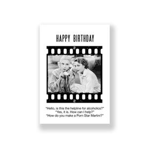 Cartão de aniversário engraçado | Cartão de feliz aniversário engraçado | Cartão de aniversário rude | Cartão de aniversário retrô | Cartão de aniversário vintage