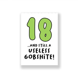 Divertente biglietto di auguri per il 18° compleanno / Divertente biglietto di auguri per il 18° compleanno / Biglietto di auguri di compleanno maleducato