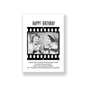 Cartão de aniversário engraçado | Cartão de feliz aniversário engraçado | Cartão de aniversário rude | Cartão de aniversário retrô | Cartão de aniversário vintage