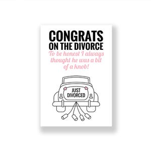 Lustige Hochzeit Karte | Karte zur Hochzeit  Alles Gute zum Scheide-Tag | Karte zum Trennen