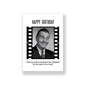 Cartão de aniversário engraçado | Cartão de feliz aniversário engraçado | Cartão de aniversário rude | Cartão de aniversário retrô | Cartão de aniversário vintage