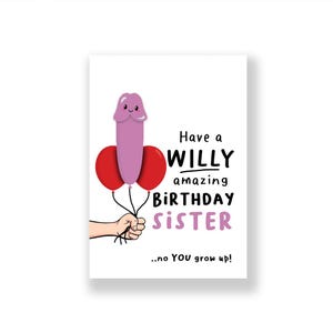 Funny Birthday Card | Funny Sister Birthday Card | Sister Birthday card