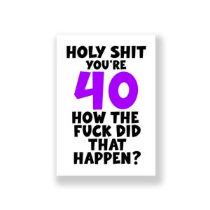 quarantième carte d'anniversaire drôle | Joyeux quarantième anniversaire drôle carte de Zazzle.be Liste d'envies Vous avez des idées ? Carte d'anniversaire grossière