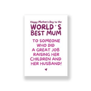 Funny Mother&#39;s Day Card | Cheeky Mother&#39;s Day Card | Rude Mother&#39;s Day Card | Happy Mother&#39;s Day | Mum Card | Mother Card
