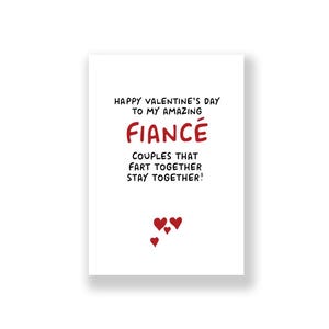 Carte de Saint-Valentin drôle | Saint-Valentin de fiancé | Carte de Saint-Valentin grossière | Carte de Saint Valentin drôle | Pour lui | pour elle | Fiancé