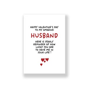 Funny Husband Valentine&#39;s Day Card | Husband Valentine&#39;s Day Card | Rude Valentines Card  | For Him | Husband Valentines Card