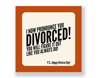 Tarjeta de divorcio divertida / Tarjeta de divorcio / Feliz día del divorcio / Tarjeta de separación / Tarjeta de divorcio grosero