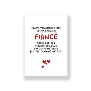 Carte de Saint-Valentin drôle | Saint-Valentin de fiancé | Carte de Saint-Valentin grossière | Carte de Saint Valentin drôle | Pour lui | pour elle | Fiancé