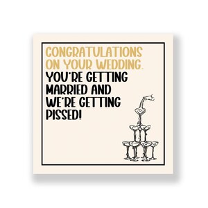 Funny Wedding Card | Wedding Card |  Happy Wedding Day | Congratulations Wedding  Card | Rude Wedding Card